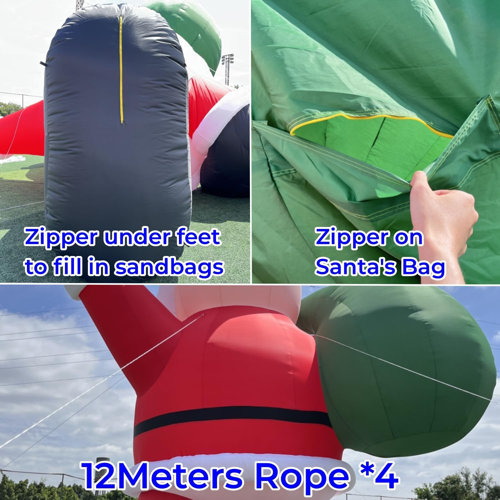 Connsann 26FT Inflatable Santa Claus with 680W Air Blower for Christmas